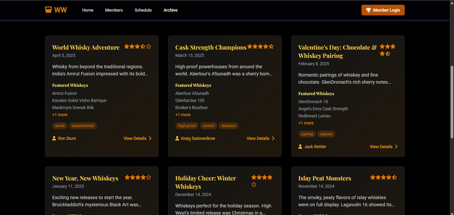 Whiskey Wednesday Archive Page