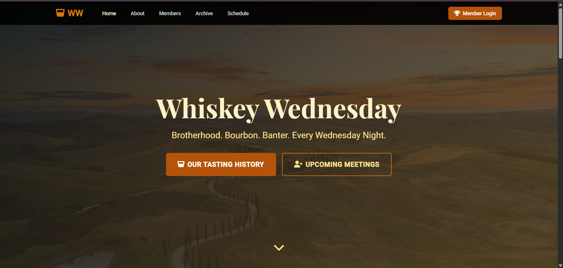 Whisky Wednesday Frontend Screenshot